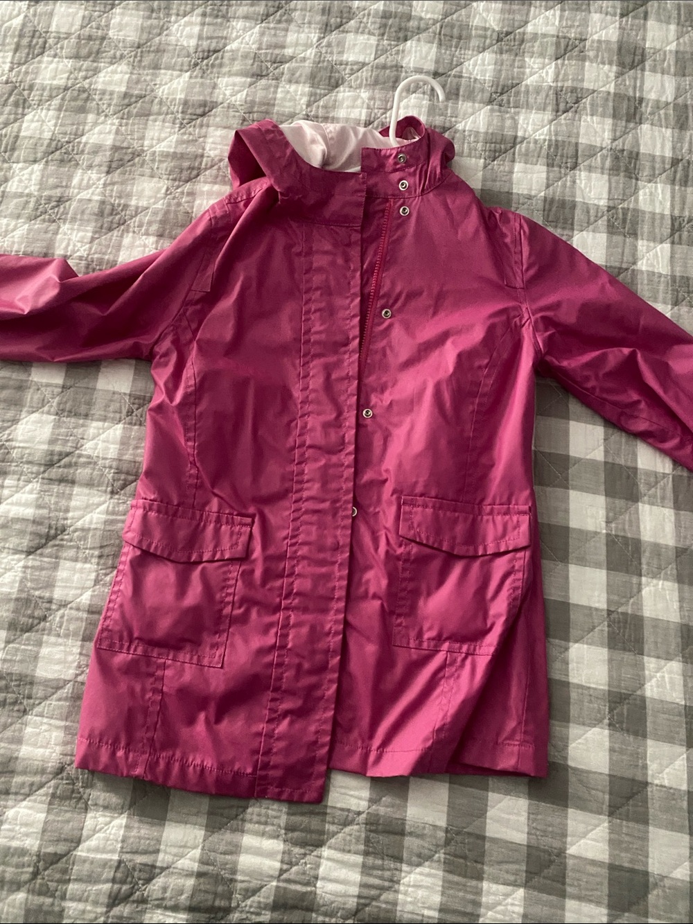 GAP Girls Hooded Raincoat - Fuchsia Pink
